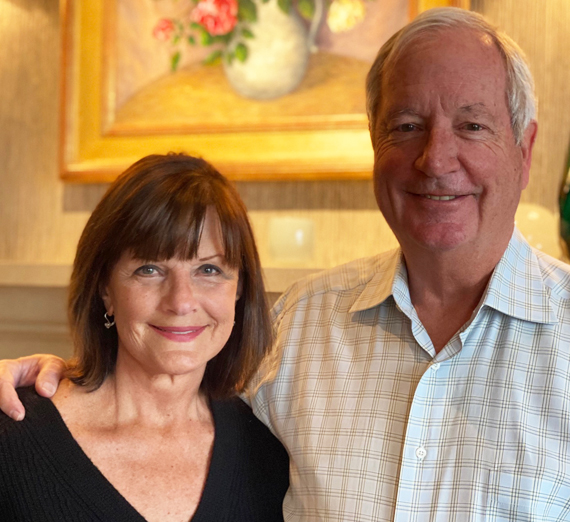 An aerial view of campus showing College Hall and the Spires of St. Aloysious